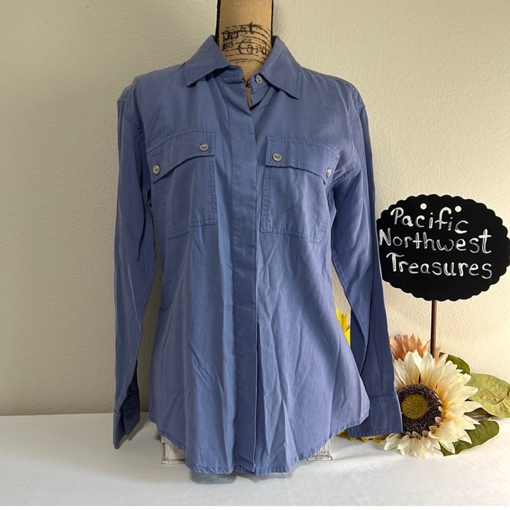 New! A.M.l. Long sleeved button down casual shirt - size small